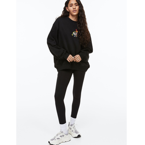 Sudadera con Capucha de Moda para Mujer, Estampada, 100% Algodón, Manga Larga, Hombros Caídos, Ajustada, para Entrenamiento - Product Image 2