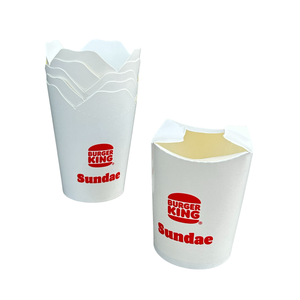 Tasse à café biodégradable à double paroi écologique et personnalisable en fibre de bambou kraft blanche avec couvercles simples pour pop-corn - Product Image 3