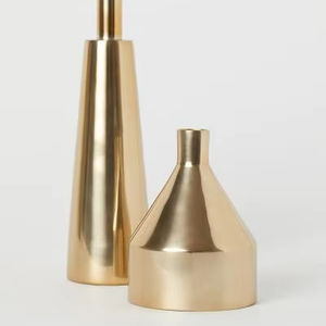 Florero de Metal con un Elegante Brillo, Ideal para Mesa de Salón y Arreglos Florales Clásicos - Product Image 1