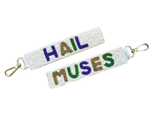 Bracelet perlé fait à la main porte-clés sangle Sequin brodé lettre sac breloque conception personnalisée porte-clés sac à main accessoire en gros - Product Image 2