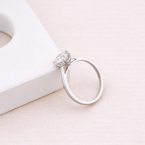 IGI Certified Round Cut Lab Grown Diamond Solitaire <b>Ring</b> in 9K White/Rose/Yellow Gold Classic Prong Setting Custom Fine Jewelry - Product Image 3