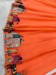 <b>Presenting</b> Designer Collection Faux Georgette Beautiful Suit Thread and Sequence Work Shrug and Palazzo With Lace Work Dupatta - Product Image 5