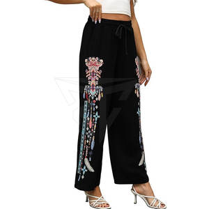 Pantalones bordados de mujer al por mayor logotipo personalizado disponible pantalones bordados OEM ODM para mujer - Product Image 6