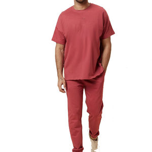 Ensemble T-shirt et pantalon pour homme, dernière mode, couleur unie, ensemble T-shirt et pantalon pour homme adulte - Product Image 1