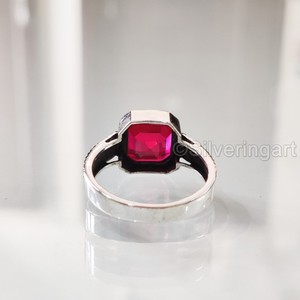 New độc quyền của nam giới Vòng tự nhiên của <span class=keywords><strong>RUBY</strong></span> đá quý July Birthstone Vòng tất cả các kích cỡ Ottoman đồ trang sức thủ công 925 sterling Silver <span class=keywords><strong>Ring</strong></span> - Product Image 6