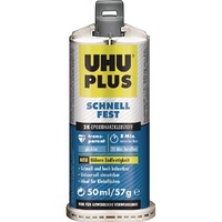 UHU 2-Component Fast-Setting Epoxy Resin Adhesive 57g Colorless Medium Viscosity Double Cartridge Liquid Glue Plus Made Germany