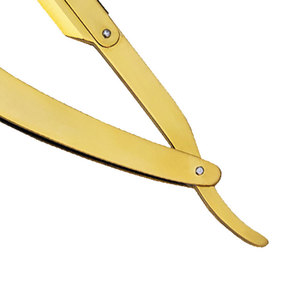 Maquinilla de afeitar profesional de peluquero, herramienta de afeitar de acero inoxidable, maquinilla de afeitar de seguridad de borde recto para hombres, soporte de cuchilla de afeitar - Product Image 4