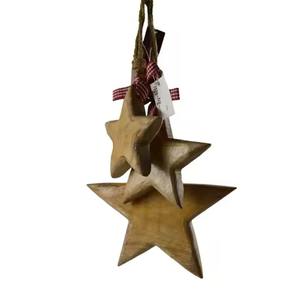 Hanging Ornament Christmas Wall Hanging Art <b>Heart</b> Shape Hanging Decoration Solid <b>Wooden</b> Design - Product Image 6