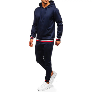 Survêtements à capuche avec logo personnalisé Survêtements de gym deux pièces pour hommes Survêtements de fitness en coton surdimensionnés de haute qualité avec OEM - Product Image 3
