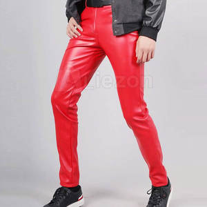 ขายกางเกงหนังผู้ชายวัสดุทนทานกางเกงหนังน้ำหนักเบา - Product Image 5