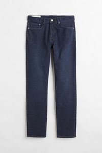 Pantalon en jean décontracté pour homme, coupe droite ample, couleur unie, avec lettres brodées, style streetwear et soirée, Simple Spring - Product Image 6