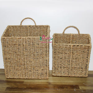 Artex Dong Thap Vietnam decorativo tejido a mano Seagrass revistero y estante de almacenamiento para sala de estar - Product Image 6