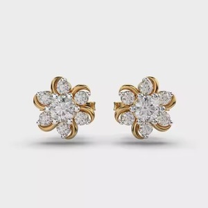 Wholesale Supply Diamond Gold Plated <b>Earrings</b> 925 Sterling <b>Silver</b> Elegant Simple Ladies <b>Earrings</b> at Affordable Price - Product Image 1