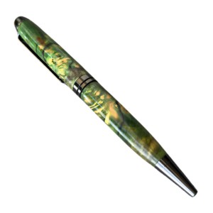 Stylo à bille de luxe artisanal en bois stabilisé de la collection Sapphire, 0,7 mm - Product Image 3