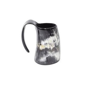 Taza para beber Taza de cuerno de Búfalo con grabado disponible en tamaños grandes Adecuado para vikingos Taza pulida auténtica - Product Image 5
