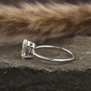 Anillo de compromiso de diamante de corte hexagonal cultivado en laboratorio, de 14K oro sólido, certificado IGI, lujoso Ajuste de solitario, anillo de regalo de moda para - Product Image 1