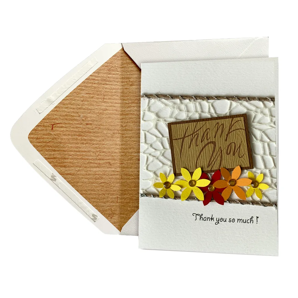 Handmade Thank You card HGR-7042, 3D Paper Greeting Cards
