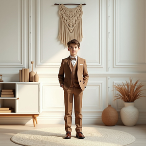 High Quality <b>Kids</b> Suits Fashion Elegant Boys Wedding Suits Formal <b>Tuxedo</b> Jacket Pants Designer Clothes For Special Occasions - Product Image 2