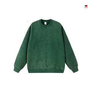 Sudadera con capucha gráfica con estampado serigrafiado, de tejido grueso, con lavado ácido, estilo urbano personalizado, de corte oversize. - Product Image 6