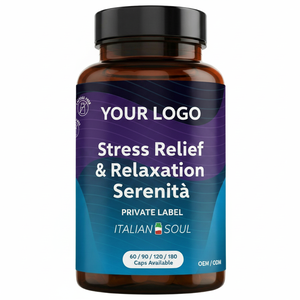 Serenit 60-Capsule 384mg Dietary <b>Supplement</b> for Stress Relief & Relaxation RedMoringa OEM Private Label Made in Italy - Product Image 2