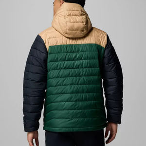 เสื้อแจ็คเก็ตพัฟเฟอร์ทรงโอเวอร์ไซส์สำหรับผู้ชาย  แบบมีฮู้ด  กันลม  บุใยสังเคราะห์  รักษ์โลก  สไตล์วินเทจ  ผิวมันเงา  สีดำ  พร้อมโลโก้สั่งทำพิเศษ - Product Image 6