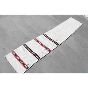 พรมขนาด 1.6x8.5 ฟุต, พรมตุรกีโบราณ, พรมลายดอกไม้สีขาว - Product Image 3