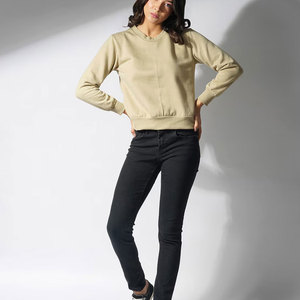Venta al por mayor de alta calidad de las mujeres de cuello redondo sudadera de lana de las mujeres pulóver sudadera, sudadera para las mujeres - Product Image 1