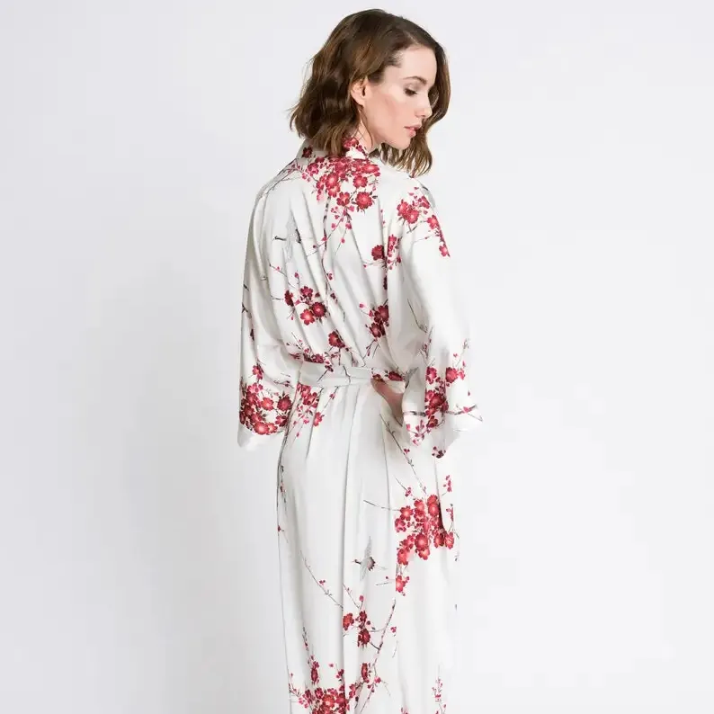 Kimonos indiens en coton Robes pour femmes Vêtements de nuit Kaftan Maxi Robes à la main pour femmes Vêtements Kimono Robe