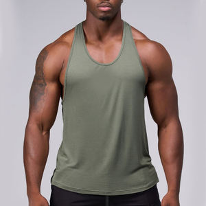 High Quality Custom Logo <b>Mens</b> <b>Gym</b> tank Top Heavyweight Cotton Muscle Sleeveless Running Stringer Fitness Sports Workout <b>Vest</b> - Product Image 6