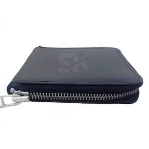 Portefeuille en cuir sur mesure à fermeture éclair, en PU, pour homme, portable, porte-cartes de crédit - Product Image 2