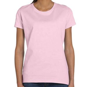 100% coton femmes T-Shirt à manches courtes t-shirt 100% jersey de coton 30/1 t-shirt court femmes T-Shirts femme vêtements - Product Image 3