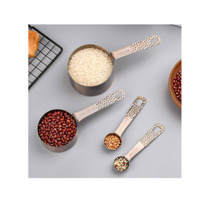 Juego de cucharas de café de metal y cobre con espejo de latón de 9 piezas con el mejor diseño al por mayor, cuchara medidora de cobre con espejo a precio barato - Product Image 4