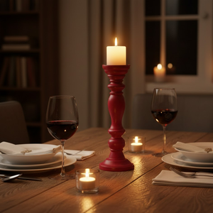 Candelabro Decorativo de Madera |   Candelabro de Forma Cónica |   Mesa de Comedor para Sala de Estar |   Decoración Moderna - Product Image 2