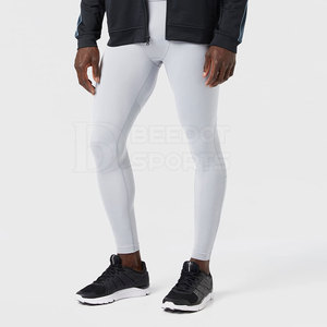 Collants de gymnastique de compression en coton sans couture pour hommes, leggings élastiques décontractés avec logo imprimé à la taille, pantalons de sport de fitness, vente en gros - Product Image 3
