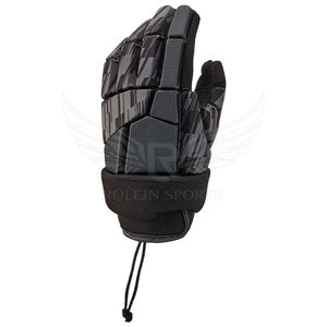 Gants de hockey sur glace en cuir de haute qualité, durables et rembourrés, design à doigts complets, sangle de poignet réglable, fermeture à lacets, protection UV - Product Image 3