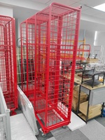 Chariot de logistique d'entrepôt robuste en acier, gain de place, avec étagère mobile et porte-manteau, pour pompiers/EMS, 20 pouces
