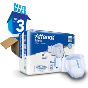 Couches absorbantes pour adultes Attends Bariatric Brief Ultimate Absorbency XL 58"-63" Protection contre l'incontinence pour hommes et femmes. Sac 20 - Product Image 3