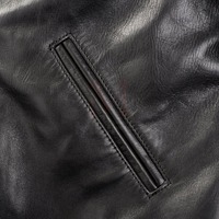 Vente en gros Tendance Veste Slim-fit de haute qualité Veste en cuir personnalisée pleine fleur noire attrayante pour hommes 2024 Service OEM