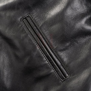 Vente en gros Tendance Veste Slim-fit de haute qualité Veste en cuir personnalisée pleine fleur noire attrayante pour hommes 2024 Service OEM - Product Image 4