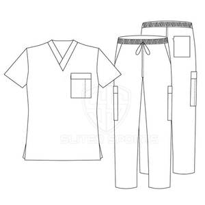 Personalizable de los hombres Jogger Scrub Trajes Top Scrub Traje Conjuntos en lienzo Venta en línea Scrub Trajes - Product Image 5