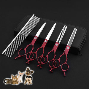 Scissors <b>Set</b> 4pcs Straight Scissors <b>Sets</b> for Pet Grooming and <b>Set</b> for Professional Groomer Daily Use with Case - Product Image 5