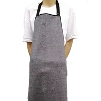 Apron Keamanan Bib Anti-Potong Anti-Tusuk Bahan HHPE Tanpa Lengan Untuk Kebersihan Dapur Kekuatan Tinggi Warna Abu-abu
