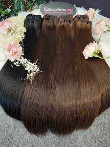 Vente en gros 2025 meilleur prix qualité supérieure 100% extensions de cheveux humains vietnamiens Remy trame complète de cuticules - Product Image 2