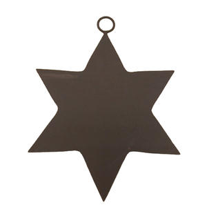 Juego de 3 estrellas colgantes de hierro medianas decoración de pared chapada en óxido para árbol de Navidad hecho a mano en Material metálico a granel - Product Image 4