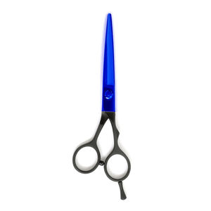 Ciseaux de coiffeur pour la coupe de cheveux personnalisés 5.5 pouces couleur bleue enduite lame droite tranchante salon de beauté ciseaux à cheveux - Product Image 5