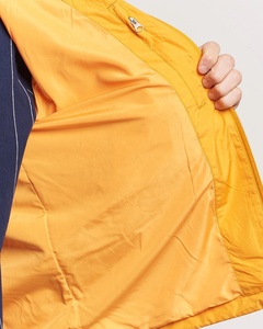 Veste coupe-vent respirante pour homme avec logo personnalisé en couleur unie, taille plus, doublure en maille 100% nylon, tissu tissé personnalisé, coupe-vent - Product Image 3