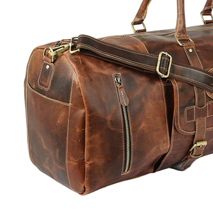 กระเป๋าดัฟเฟิลกระเป๋าหนังแท้สำหรับผู้ชาย - Product Image 5