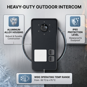 Système d'<span class=keywords><strong>interphone</strong></span> vidéo multi-appartements Hiwink 2K, sonnette à 2, 3 ou 4 boutons, prend en charge un maximum de 16 moniteurs intérieurs, contrôle d'accès PoE, duplex - Product Image 6
