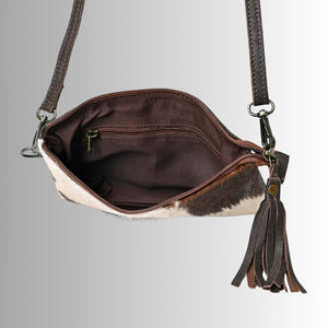 Custom Real Cow Hairon Crossbody Purse For Women Genuine Cow Fur <b>Rug</b> Leather Pouch Bag For Woman Lady Cow hair leather bag - Product Image 3