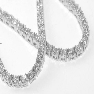 สร้อยคอเทนนิสยูนิเซ็กส์3มม. ที่มีความเงางามสูงหิน CZ แวววาวแวววาวแวววาวสูงสร้อยเพชรฮิปฮอปประกายวิบวับหลักสำหรับทุกโอกาส - Product Image 1